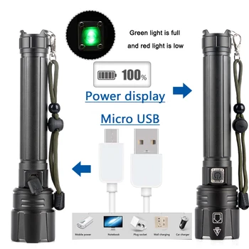 Xhp90 moćna led svjetiljka USB Punjiva Baklja skalabilan lampe 18650 ili 26650 baterija prijenosni svjetlo za kamp lanterna CE