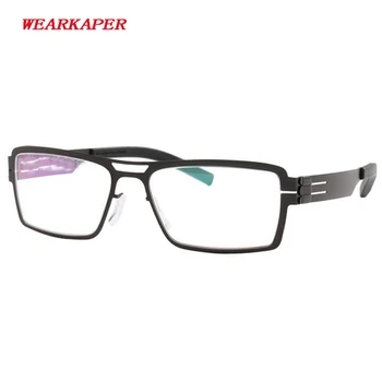 WEARKAPER IC Germany jedinstveni bez spiralni dizajn rimless za naočale, ultra lagan ultra-tanki Muškarci / Žene kratkovidnost okvira za naočale