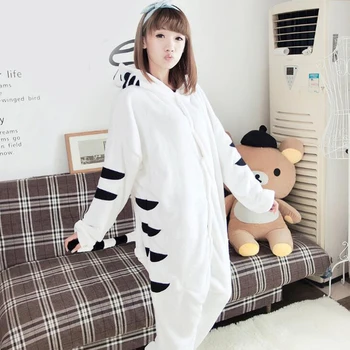 Odrasla Anime Kigurumi Onesies Bijelo Odijelo Za Žene Životinja Zebra Šišmiš Vuk Bod Onepieces Pidžama Kućna Odjeća Djevojke