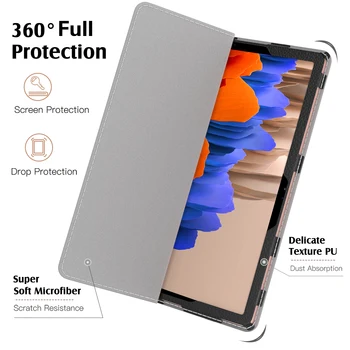 Torbica za potpuno novi Samsung Galaxy Tab S7 Plus 12,4-inčni tablet (SM-T970/T975/T976),premium umjetna koža preklopna torbica - držač za S7P