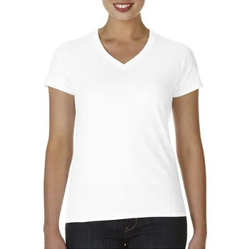Gildan Brand Women Summer V Neck T-Shirt Kratki Rukav Slim Seksi Camiseta Feminina Majice Ženske Plus Size Vrhovima Tees