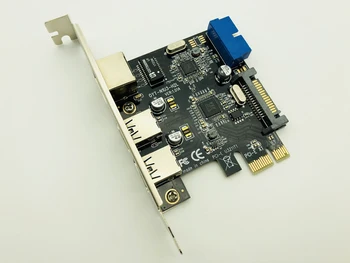 2 priključak za PCI Express i USB 3.0 + RJ45 Gigabit Ethernet mrežna prednja ploča s adapterom kontrolne karte SATA & 20-pinski konektor