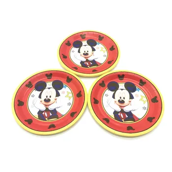 Disney Red Mickey Mouse 61 kom./41 kom. za jednokratnu upotrebu kompleta posuđa Kid Birthday Party šalica tanjur ubrus stolnjak ukras isporuke