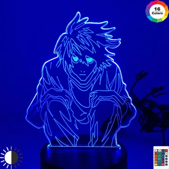 Manga Death Note L Lawliet Figure Led Night Light for Anime Room Store Decor Idea Cool Kids dječja spavaća soba lampe Ryuk Figure