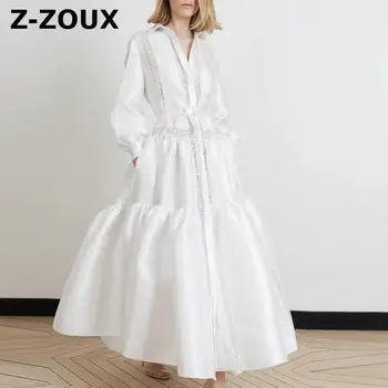Z-zoux donje haljini dugih rukava выдалбливают stare bijele haljine plus size seksi duge бандажные haljine žena Party Night 202 New