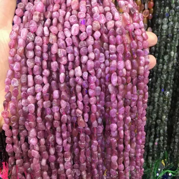 Prirodni ružičasti turmalin kamenih zrna nepravilna slobodan izolacijski perle za izradu nakita ogrlica DIY narukvica 6x8-8x10mm