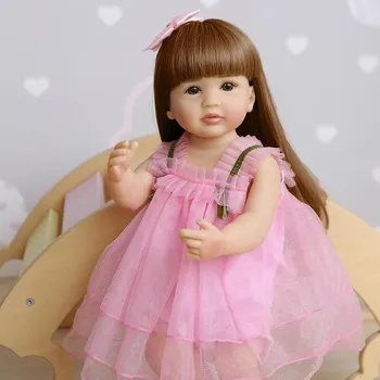 Npk Reborn Doll Soft Full Body Silicone Sweet Face Girl Pink Doll Bath Original Bebe Lifelike Toddler Toy Baby Doll Waterpr O7U8