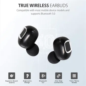SODO T205 TWS Bluetooth V5.0 slušalice sportske bežične slušalice 3D stereo slušalice u uhu mini dvostruki mikrofon za punjenje s antenskim sandučićem