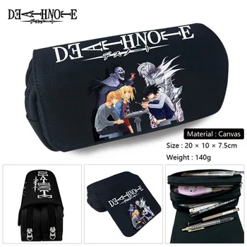 Crtani anime Death Note platnu kutija za olovke velikog kapaciteta dual thunderbolt Markeup torba novčani novčanik