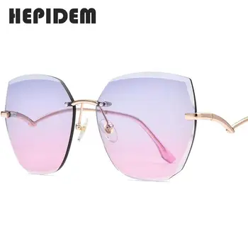 HEPIDEM prevelike sunčane naočale rimless žene 2020 novi luksuzni brand moda poligon sunčane naočale s najlon leće gm 5011