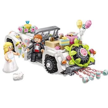 Ponuda mini-blokovi inženjering vjenčanje automobil pink sportski automobil, Model Dijamant građevinske cigle set igračaka za prijatelje djevojke božićni pokloni