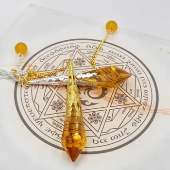 Reiki klatno staklo zvono kamen ovjes ženski prirodni Amulet liječenje Kristal privjesak meditacija šesterokutna pendulums