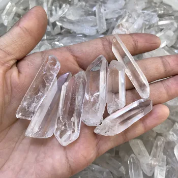50 g točka ozdravljenja coli liječenje kamen Tibet prirodni prozirni kristal, Bijeli kvarc točke prekida coli uzorak Crystal Kamen