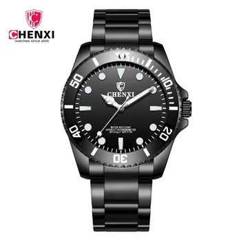 Chenxi Brand Military Outdoot Sport Watch Fashion Men Full Black Nehrđajućeg Čelika I Vodootporan Kvarcni Ručni Sat Relogio Masculino