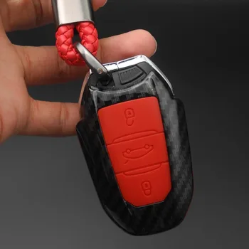 Jingyuqin 3B Carbon Fiber silikonska torbica za ključeve, torba za Citroen C4 CACTUS C5 C3 C4L za Peugeot 508 301 2008 3008 408 Smart Key