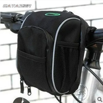 Visoka kvaliteta vodootporan novi Mountian bike Biciklizam bicikl prednji okvir cijev volan bar torba crna + odjeća za kišu Besplatna dostava