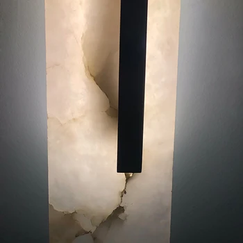 Pravokutni prirodni mramorni zidne lampe predvorje, restoran led zidna svjetiljka minimalistički nakit kuće ambijent rasvjeta svjetiljke