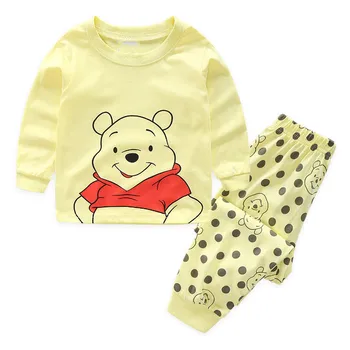 Djeca jesen odjeća setovi Dječji Гирс odjeća pamuk majice + hlače 2 kom. donje rublje Winnie the Pooh predložak za odjeću odjeća za bebe