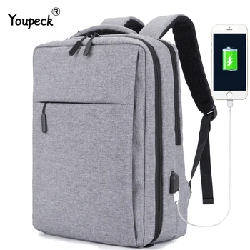 15.6 / 17 inča poslovna laptop torba ruksak anti-theft ruksak muškarci s USB punjenje vodootporna torba škole za mlade