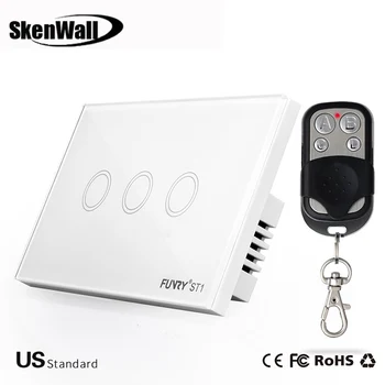 US Standard 1/2/3 Gang Remote Switch Smart Control On-off za pametne kuće Smart Wall Touch Smart Switch Switch Lamp