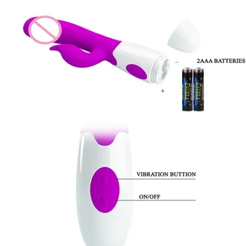 Prilično ljubav silikon G-Spot vibrator Rabbit vibrator za žene dvostruko vibracije vodootporan ženski vaginu i klitoris maser seks-igračku