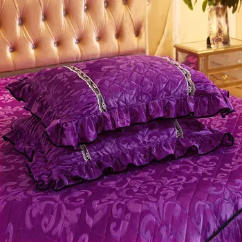 Baršun prošiven pamučne čipke jastučnice za krevet home dekor pravokutni jastučnicu Sham zima topla mekana 48x74cm