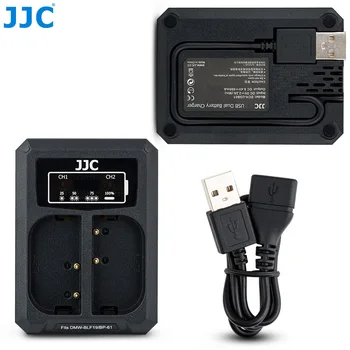 JJC Dual USB Battery Travel Charger za Panasonic DMW-BLF19 DMW-BLF19e Lumix GH5S G9 GH5 GH4 GH3 zamjenjuje DMW-BTC13 DMW-BTC10