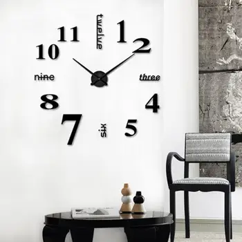Akril moderne DIY zidni sat 3D refleksna površina oznaka office home dekor 11.3