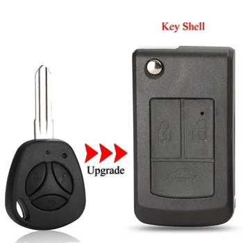 Kutery sklopivi automobilski ključ Shell za Lada Priora sedan sport Kalina bespovratnih sredstava Vesta 3 tipke daljinskog ključa privjesak torbica zamjena pokrova