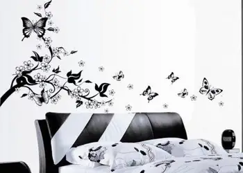 Cvijeće i leptiri DIY izmjenjivi naljepnica naljepnica zid glavna spavaća soba dnevni boravak/vjenčanje soba djeca djeca djevojke