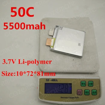 1pc 3.7 v 5Ah 5500mah Li-polymer 50C 275A Discharge for RC Model Car Model Car Start litij baterija LED Light Electris Igračke