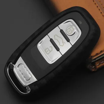 Jingyuqin 10P 3B Remote Carbon Silicone Car Key Case za Audi A4 A4L A5 A6 A6L Q5 S5 S7 Protect Shell Fob
