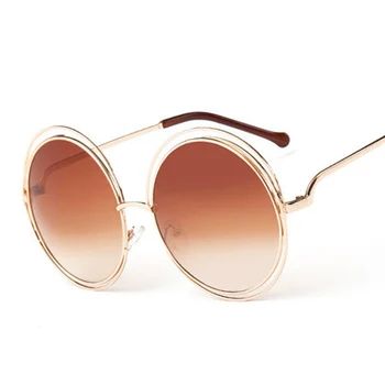 Berba prevelike okrugle sunčane naočale Žene rafting oko šuplja okvira brand dizajner moda кружащая žaba sunčane naočale UV400