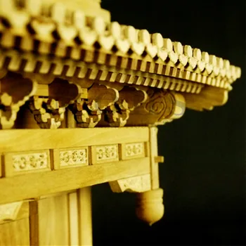Tradicionalna kineska masivan drveni model zgrade klasičan drveni skupština nezavisna stup cvjetni viseća vrata od manekenske setovi