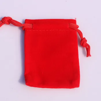 100 kom. / lot royal plava / crvena baršuna torba 5x7cm mini-prsten, naušnice torbe Milost ovjes nakit pakiranje torbe slatka svadbeni poklon torba