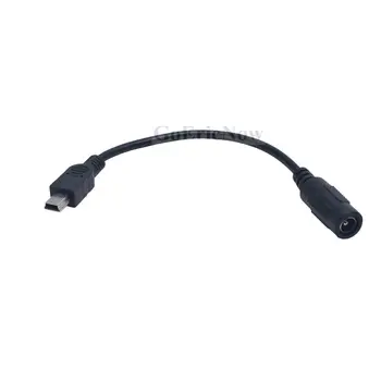 100 kom 5.5x2.1 mm 5.5 mm 2.1 xmm) Ženski na mini USB priključak kabel za punjenje u automobilu nožica