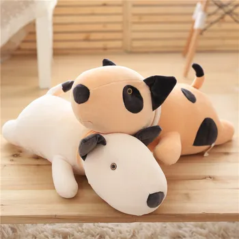 Bull terrier je pas pliš igračke Kawai mekani mekani jastuci prekrasan pas oblik jastuci za djecu rođendanski poklon 55см