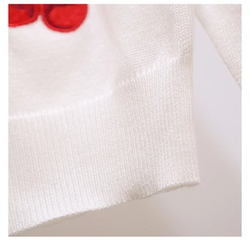 Makuluya jesen proljeće ženski džemper Trešnje uzorak vez univerzalni jaknu, kaput dugi rukav kratki pleteni cardigans L6