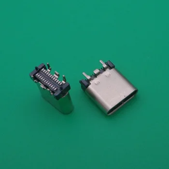 50 kom USB 3.1 Type C 24-pinski priključak utičnica površno nosač izravna vertikalna vodilica ploče PCB SMT visina 9,3 mm
