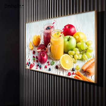 Embelish 1 kom moderne velike slike za dnevni boravak bobičasto povrće zdrave preslatko zidne plakate kuhinja HD slike na platnu