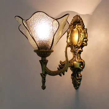 Umjetnost ručnog rada zidne svjetiljke šarene staklene nijanse metalne baze s E27 led svjetiljka za spavaće sobe pored dnevnog boravka i natkrivene bra