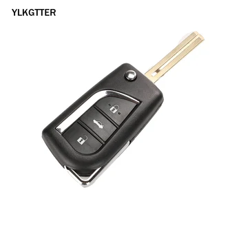 YLKGTTER 3 Button TOY48 Flip Smart Remote key za Toyota Aygo Corolla Yaris Camry Verso s транспондером 315/433 Mhz 4D67 ID67