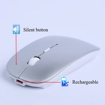 Bluetooth 4.0 + 2.4 G Wireless Dual Mode 2 in 1 punjiva miš 1600 DPI ergonomski portable optički miš za laptop PC Tablet
