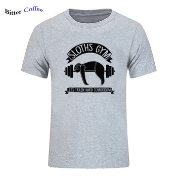 Funny Sloth Lets Train Tomorrow T Shirt muška majica kratkih rukava novost Slatka Sloth adult brand clothes pamučna t-shirt