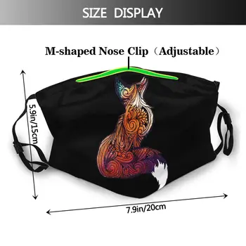 Fox Usta Face Mask Space Fox Lica Mask Fashion Cool sa 2 filtera za odrasle