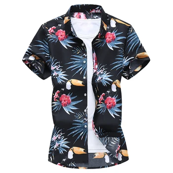 Moda 9 stil dizajn kratkih rukava casual košulja muška ispis plaža bluza 2021 ljetna odjeća plus Azijski OveSize 5XL 6XL 7XL