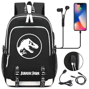 Moda avanture dinosaur Jurassic Park Svijet USB dječak djevojčica knjiga školska torba žene gay muškarci laptop ruksak Packsack 2020