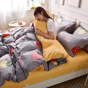 Jagoda uzorak prikladan komplet posteljinu ukras za dom tapacirani krevet ugrađena krevetu jastučnicu i deka kit tekstila