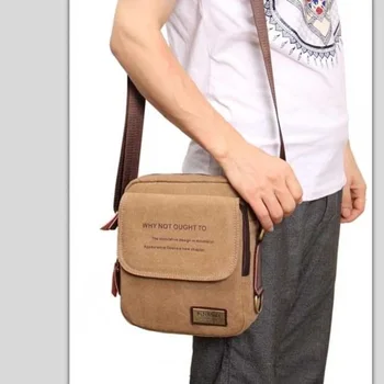 2020 muška platnu kaki torba je modni business casual višenamjenski mali režanj putovanja messenger torba muškarci