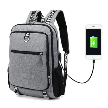 USB punjenje velikog kapaciteta torbe školske torbe muškarci školski ruksak muški odrasla osoba student putnu torbu poslovne naprtnjače sac Mochila